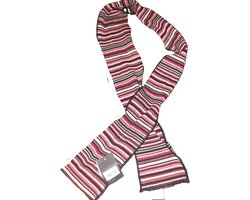 Maximo sjaal 23671-271200 - rood gestreept - 140 x 12 cm - katoen