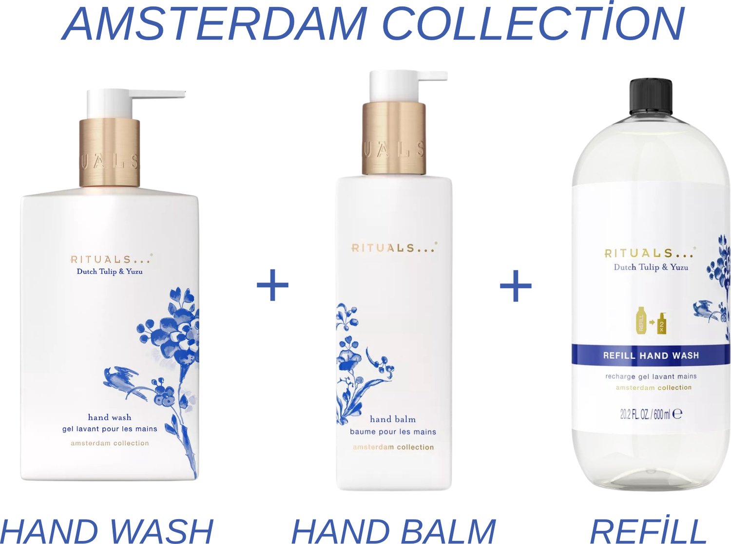 Rituals - Amsterdam Collection - Hand Wash 300 ml + Hand Balm 175 ml + Refill Hand Wash 600 ml - Handzeep - Handbalsem - Navulling Handzeep