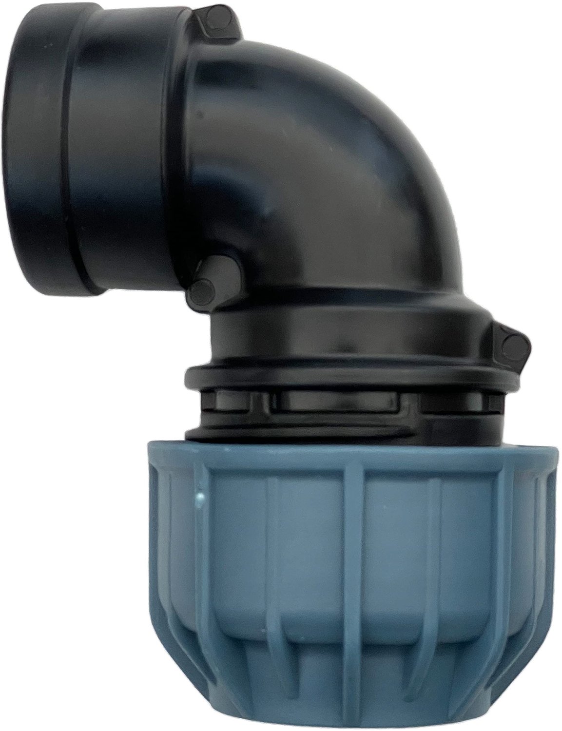 Klemconnector Hoek 90° met Vrouwelijke Schroefdraad 1/2 inch