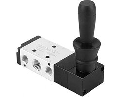 Pneumatische Klep G1/4" Inlaat - Aluminium Handbediening - Drie/ Vijf Weg Ventiel - Hoge Sterkte Verbinding - Corrosiebestendig Materiaal - Regelklep
