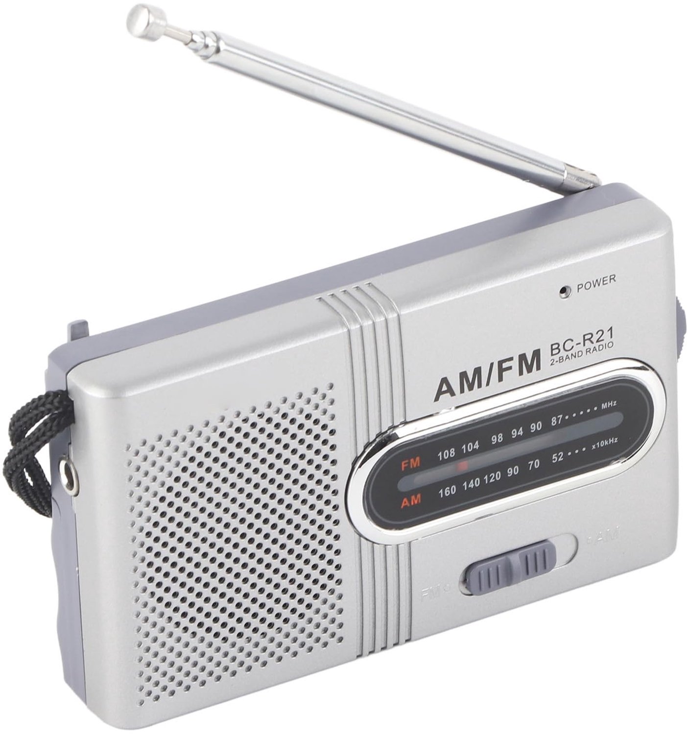 AM/FM-radio met ingebouwde luidspreker - Draagbare mini-radio - Telescopische antenne - Lichtgewicht - Ideaal voor reizen - Afmetingen 9,5 x 5,8 x 2 cm