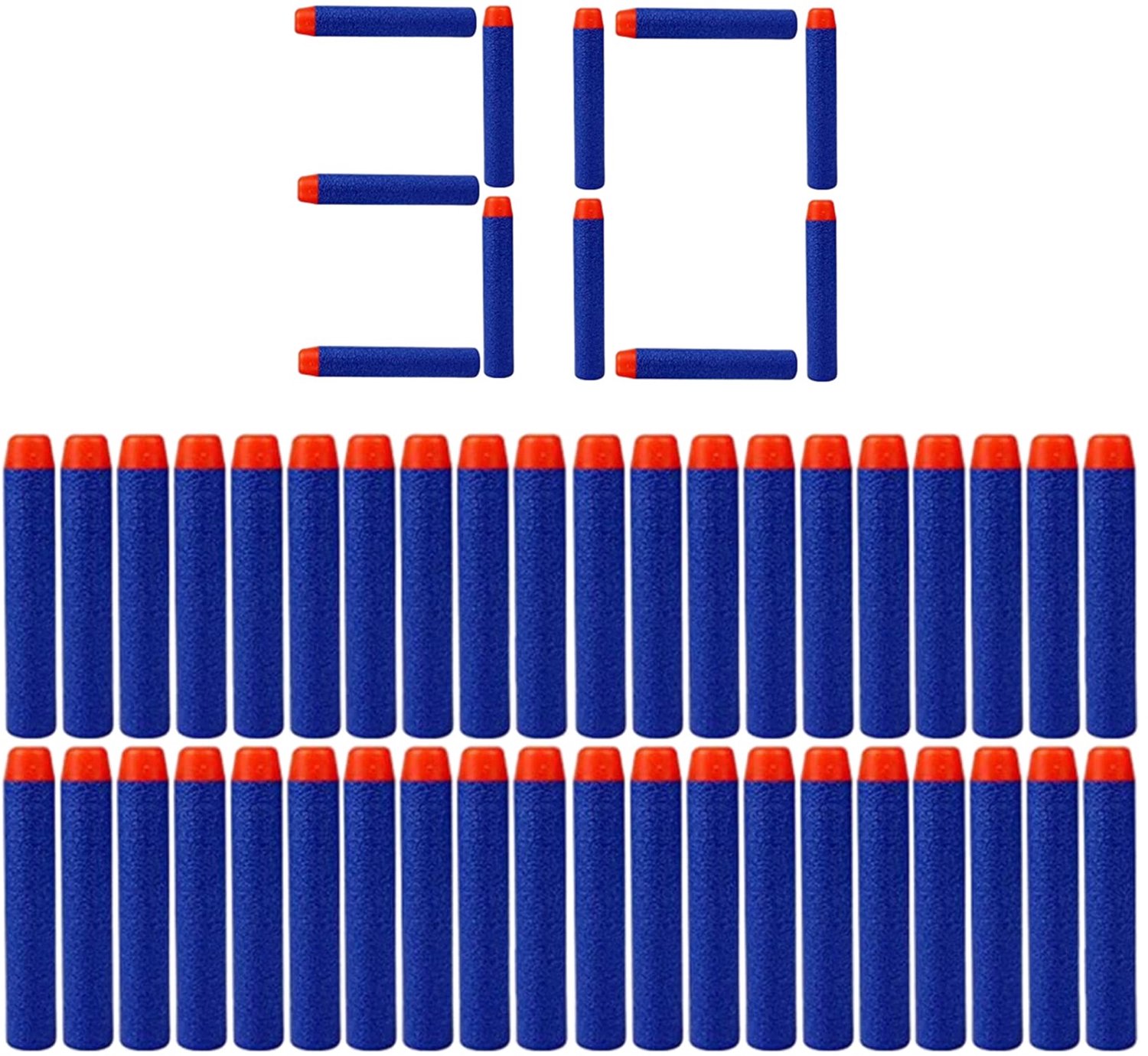 30 Stuks Grote Rode Mega Dartpijlen voor Nerf Blasters