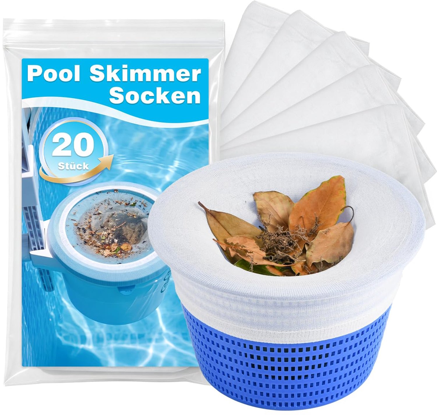 Premium Zwembadskimmer Sokken, Set van 20