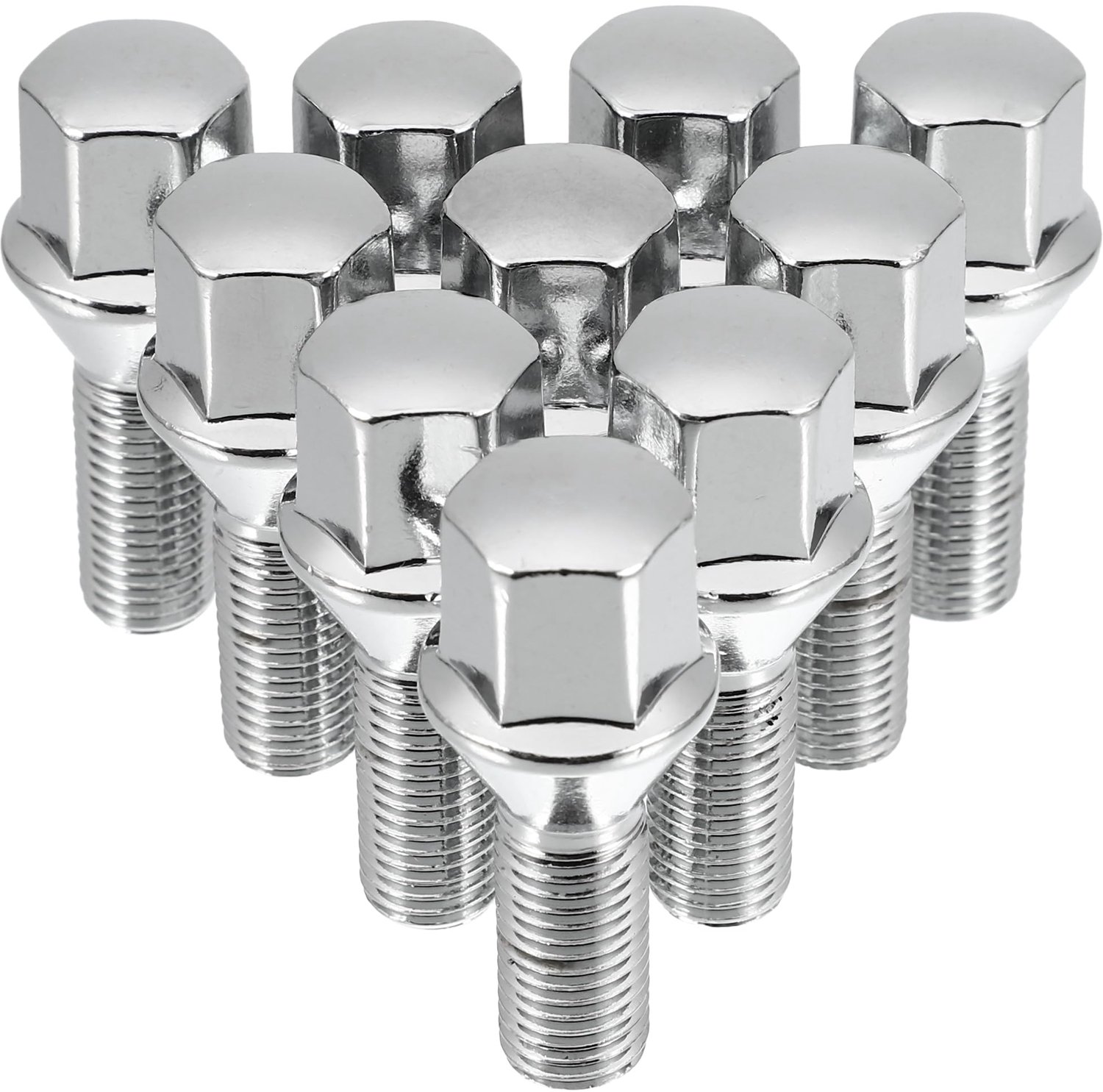 Set van 10 Chroom Wielbouten voor Snelle Montage