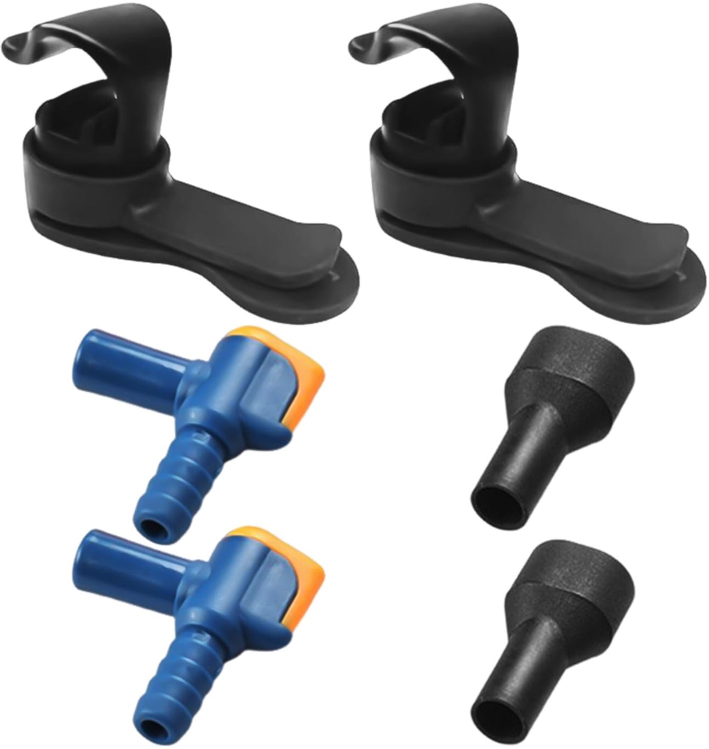 Set van 4 Waterzak Slang Sluitclips en 2 Siliconen Nozzles