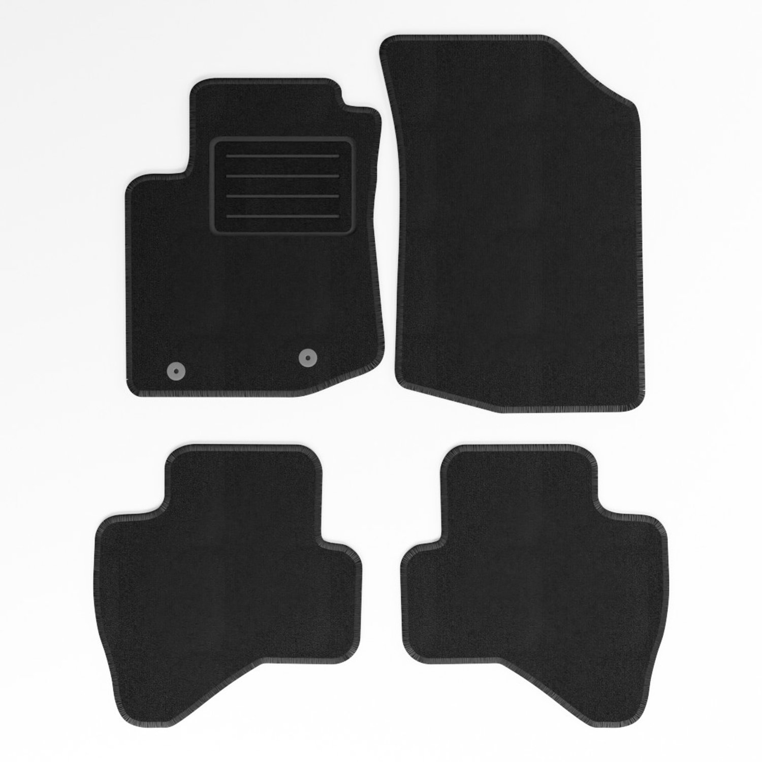 Mats4all | Naaldvilt automatten passend voor Citroen C1 2014-2021 | Antislip | Met versterking | 4-delig | Automatten | Mattenset