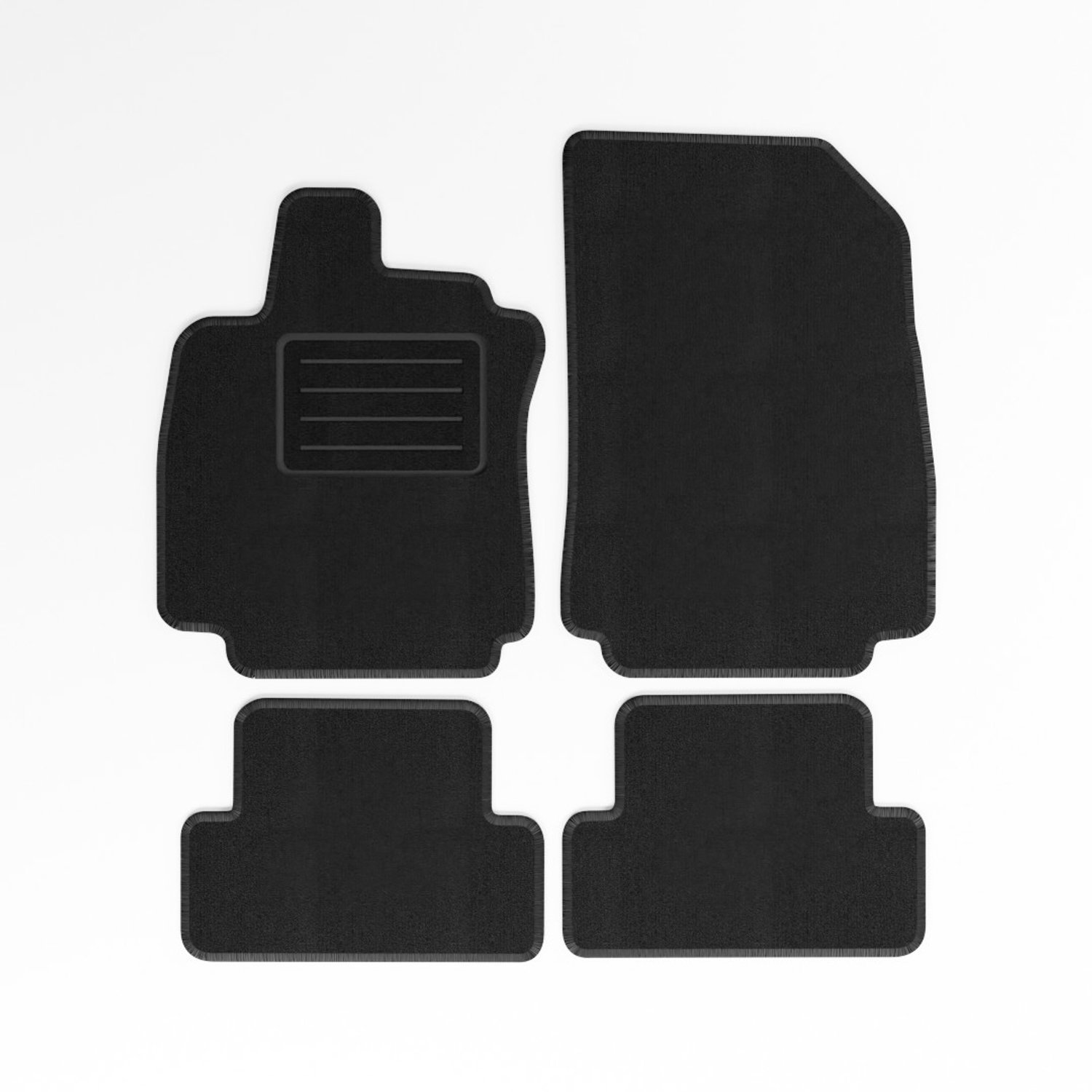 Mats4all | Naaldvilt automatten passend voor Renault Clio 2005-2009 | Antislip | Met versterking | 4-delig | Automatten | Mattenset