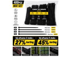 Kabelbinders / Tie wrap mix set 10/15/20/30cm (400pcs)