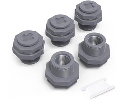 5-delige PVC Bulkhead Tank Connector Set