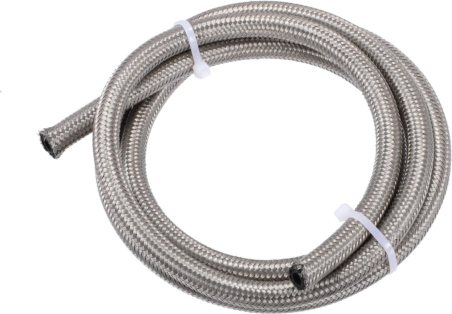 Brandstofslang 152cm - AN4 - Binnendiameter 6mm - Roestvrij Staal - Zilverkleurig - Geschikt voor auto/raceauto - Brandstofleiding