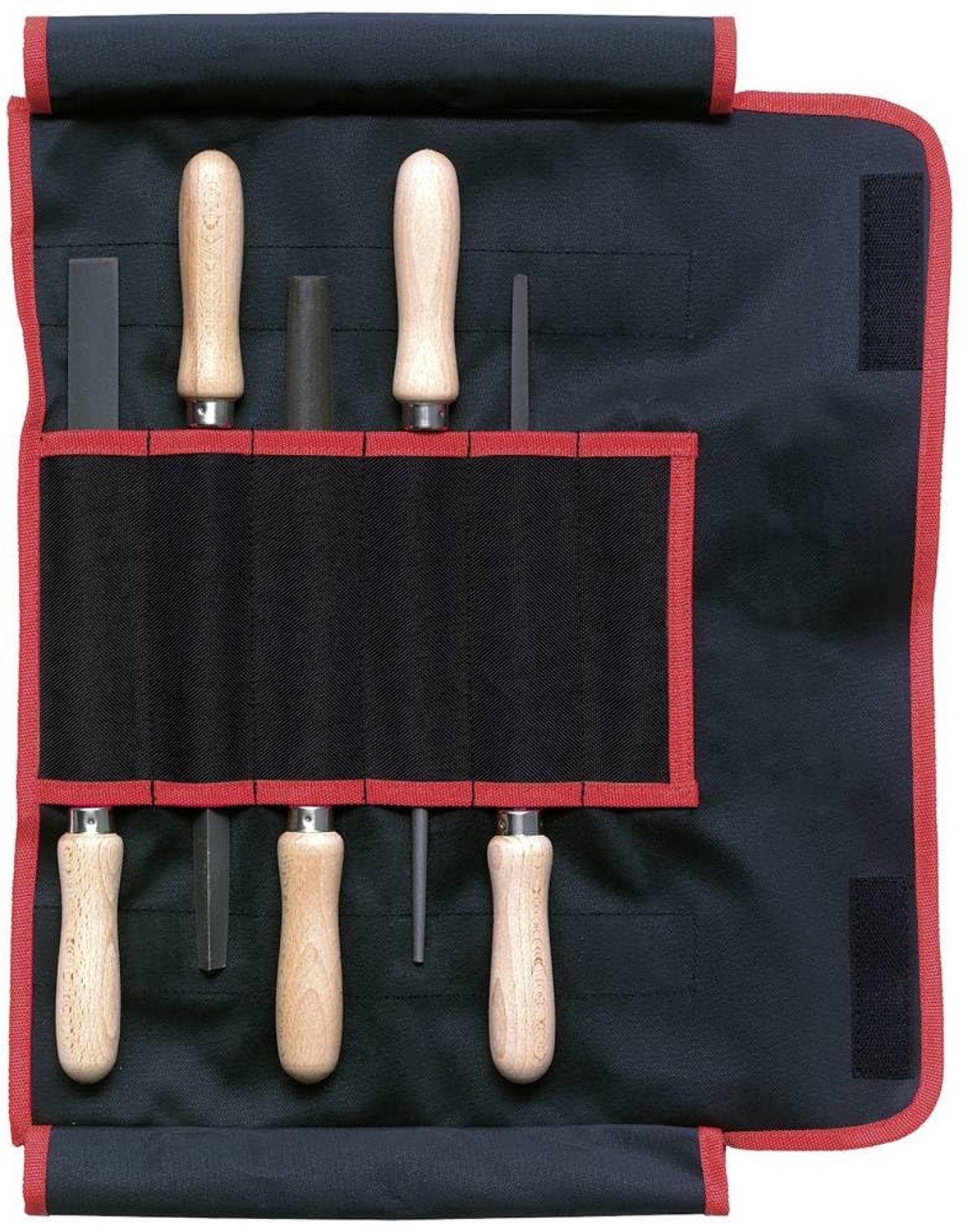 Vijlenset met Beukenhouten Handvat, 5 Stuks