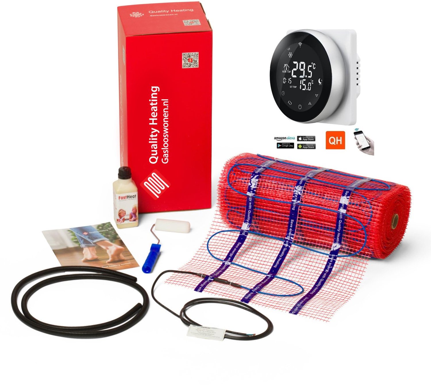 200 Watt Mat Set met Programmeerbare Wifi Thermostaat