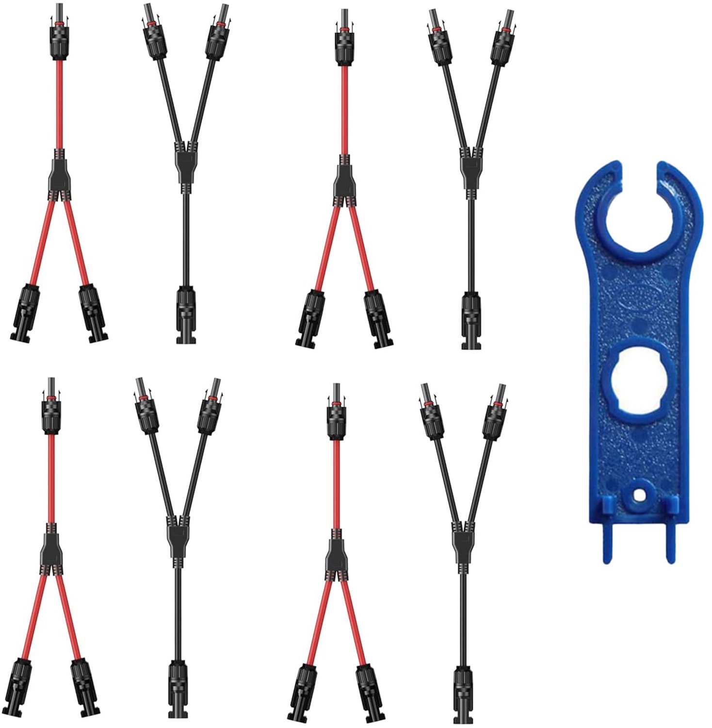 6mm² Y-Distributor voor Zonnepanelen, 4 Paar