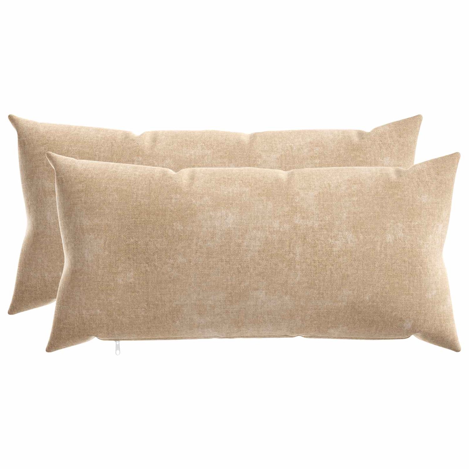 vidaXL Dekenkussen - 2 - st - HEERLEN - Taupe - 40 - x - 80 - cm - Chenille - Stof