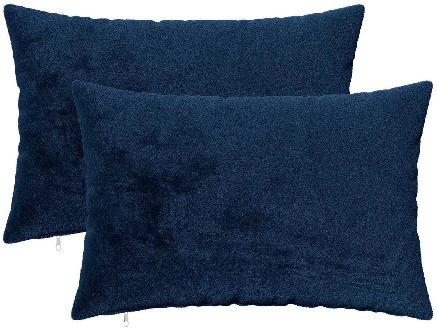 vidaXL Dekenkussen - 2 - st - HEERLEN - Marineblauw - 40 - x - 60 - cm - Flanel