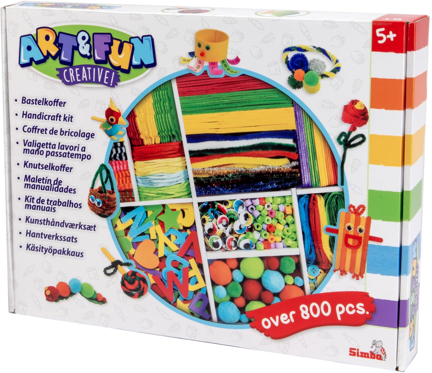 Creatieve Knutseldoos met 826 Stukken voor Kinderen vanaf 5 Jaar