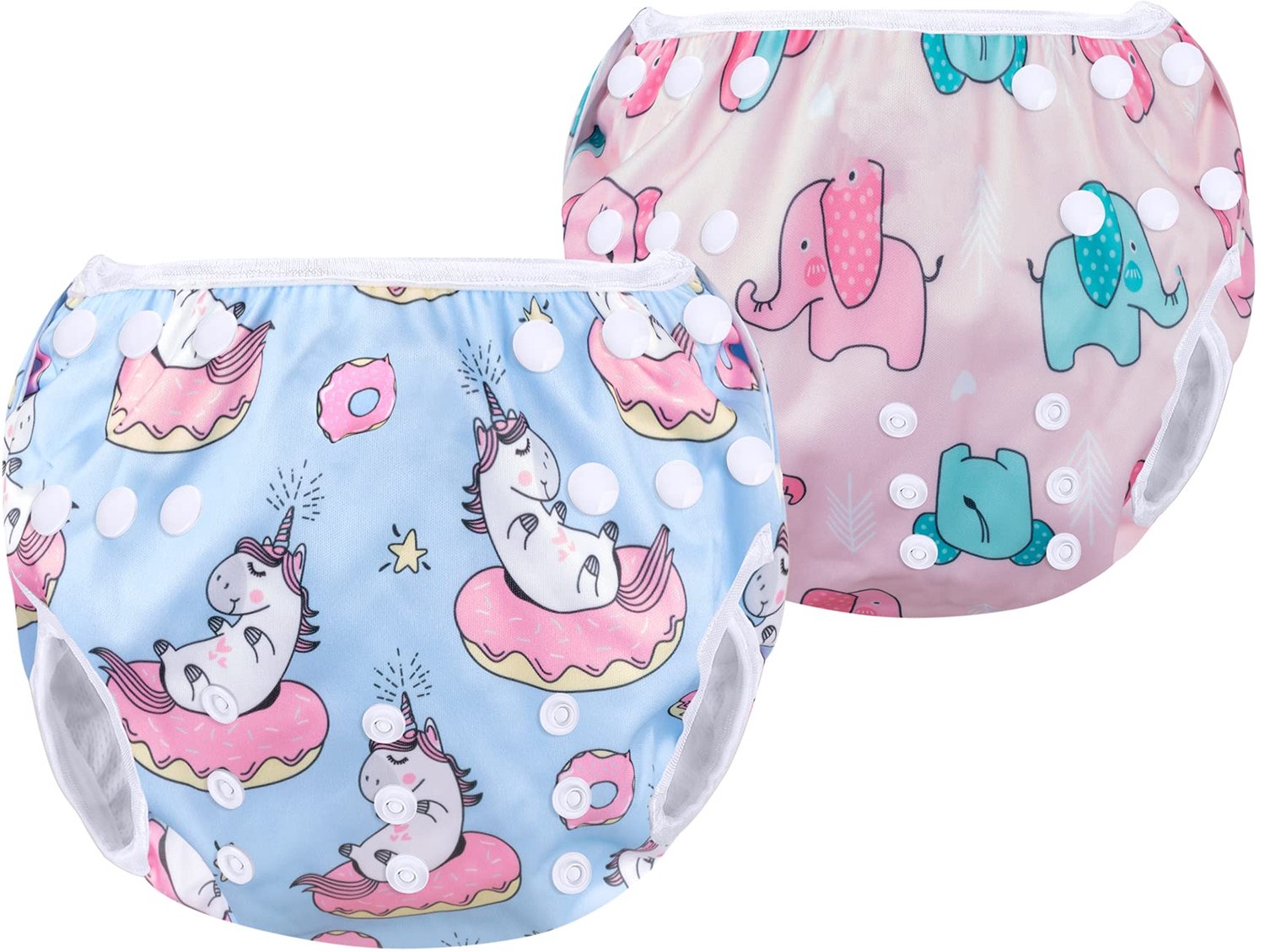 Herbruikbare Zwemluier voor Baby's (2 Stuks) met Aanpasbare Maten