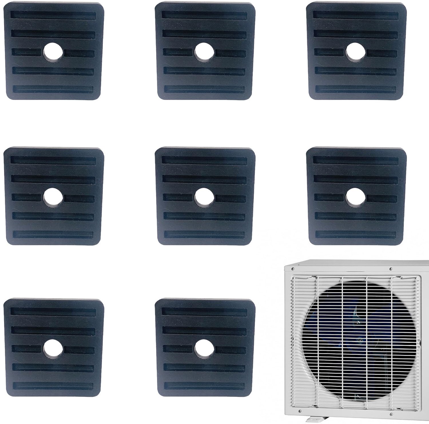 Set van 8 Rubber Schokdempers voor Airconditioning