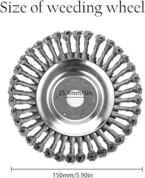 Onkruidborstel voor Bosmaaier met 4 Adapters — afbeelding 4