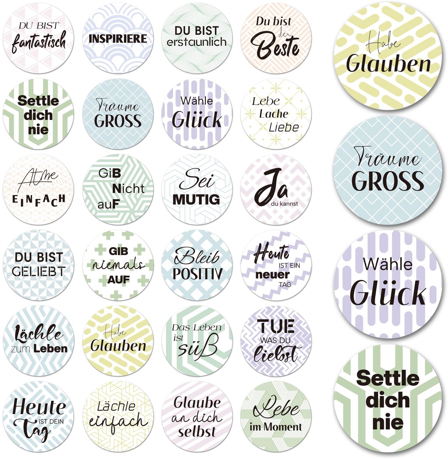 Meerkleurige Spreuken Stickers