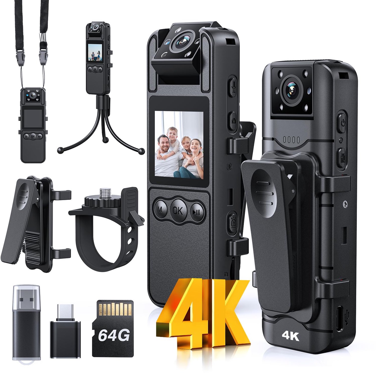 Compacte HD Bodycamera met Nachtsicht en 4K Video