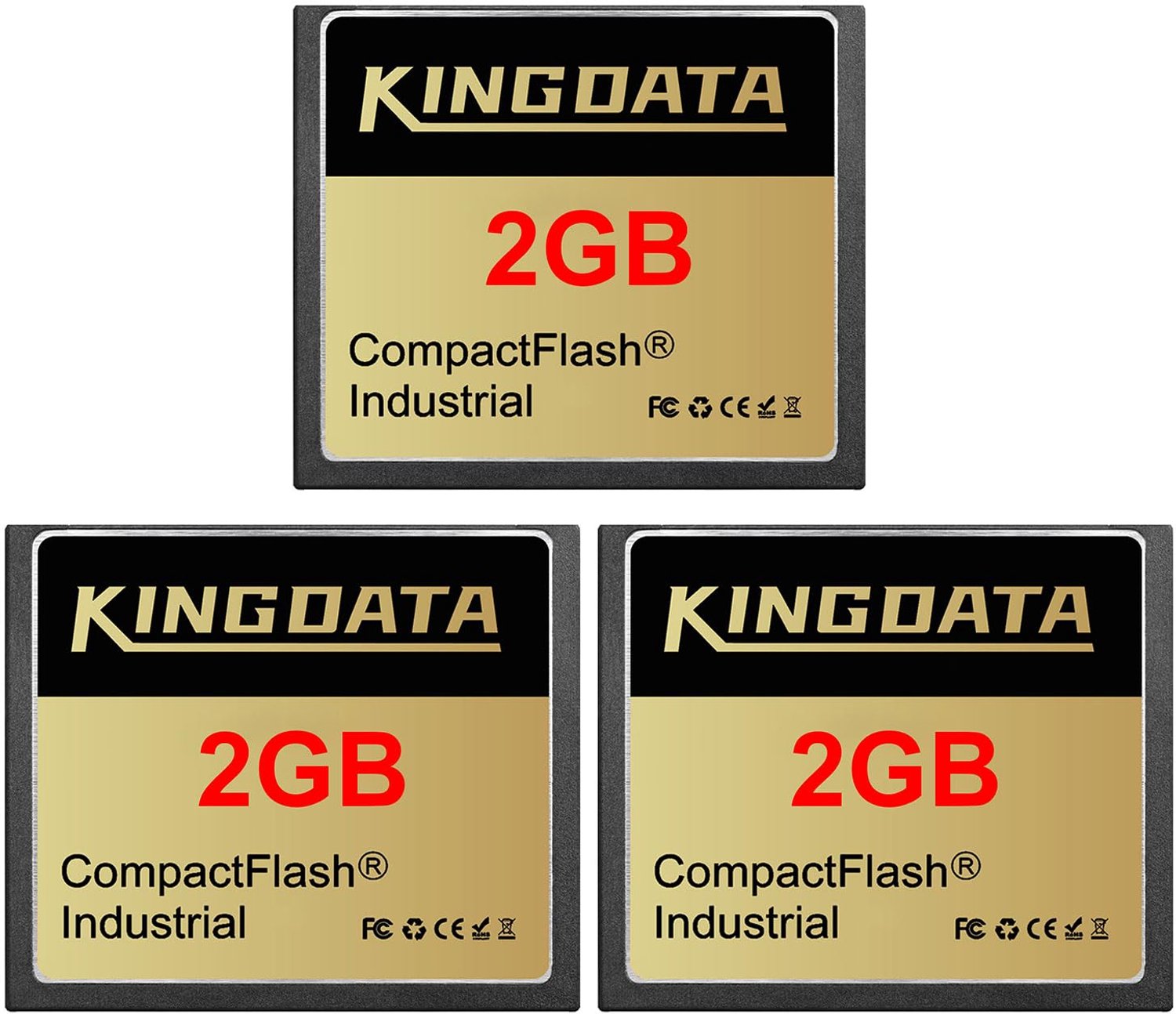 Set van 3 Compact Flash Geheugenkaarten van 2 GB voor Digitale Camera's