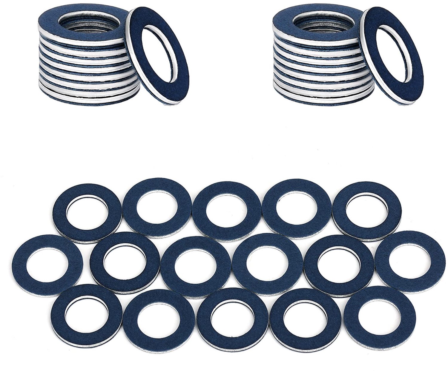 Aftapplug 12mm Aluminium - Olie Aftapplug - Pakking - 15 Stuks - Blauw - Hoge Kwaliteit - Afdichtring