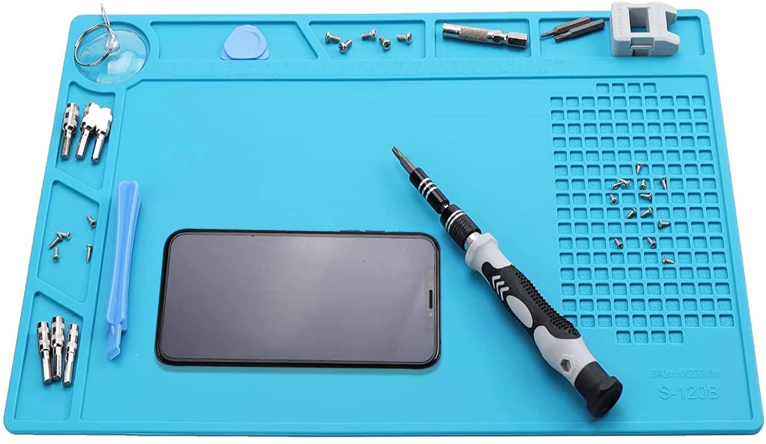 Lötmat - Soldering Mat - Anti-Static - 34 x 23 cm - Silicone Reparatiemateriaal - Geschikt voor Elektronica - Ideaal voor Smartphones en...