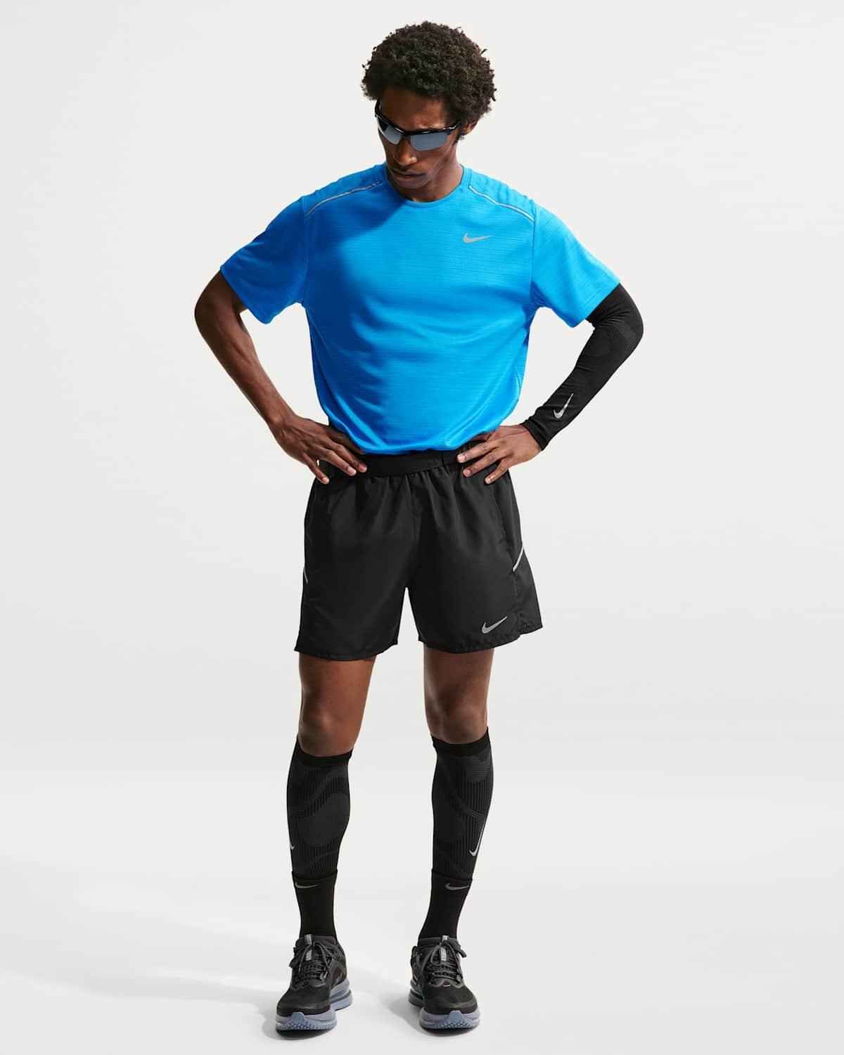 Nike Dri-FIT Miler 5” Hardloopshort – Heren Zwart