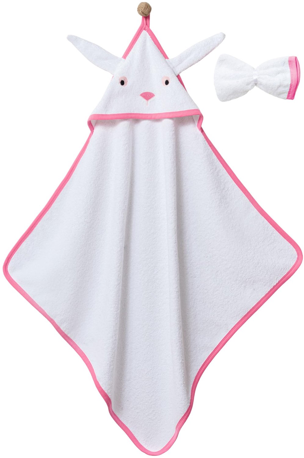 Baby Badhanddoek met Kap van 100% Katoen in Fuchsia