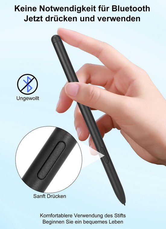 Bluetooth Stylus Pen - Vervangingspen - Lichtgewicht - 5 Tips - Geschikt voor Tab S7 S8 - Perfect voor Creatieve Taken — afbeelding 2