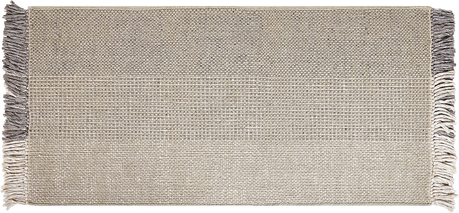 Beliani TEKELER - Modern vloerkleed - Lichtgrijs - 80 x 150 cm - Wol