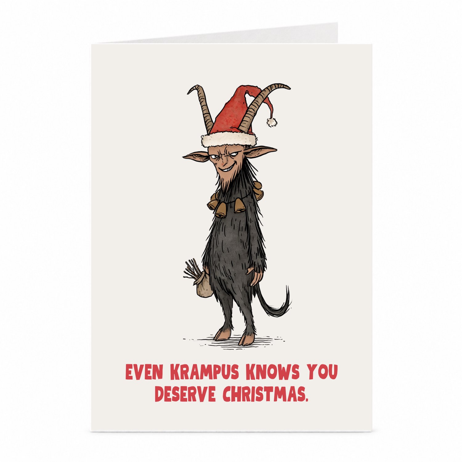 JustTheCardGuy Krampus kerstkaart - Donkere folklore - A6