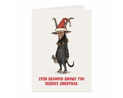 JustTheCardGuy Krampus kerstkaart - Donkere folklore - A6