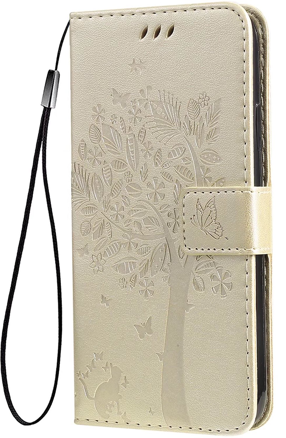 Premium PU Lederen Wallet Case voor Smartphone met Schokbestendige Bescherming