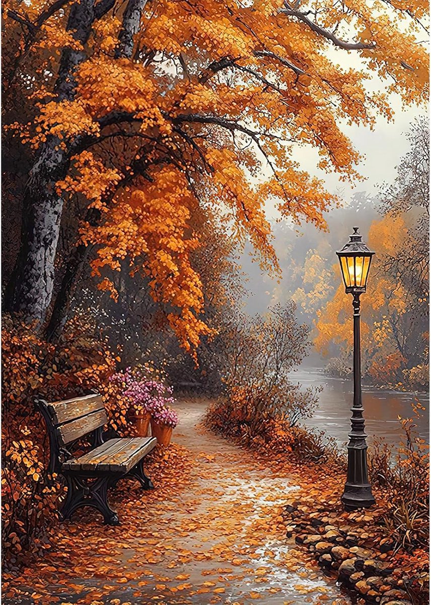 Herfst Diamond Painting Kits, 5D Landschap Diamant Art Schilderij Kits voor Volwassenen Volledige Boor Crystal Picture Art Kits voor Beginners voor Thuis 30 x 39,9 cm