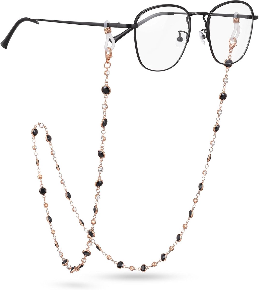 Brillenketting voor dames, parels, brillenketting, anti-verlies