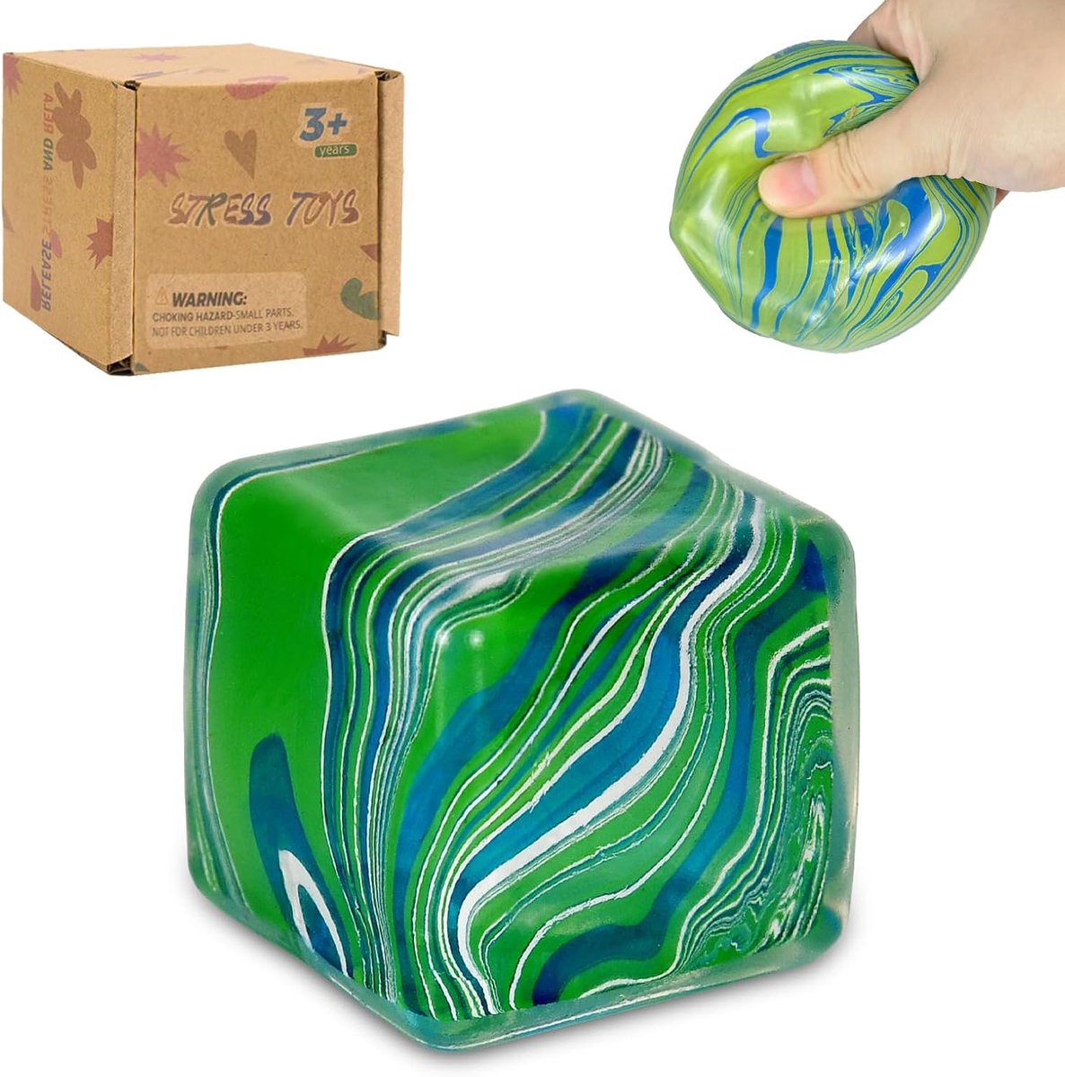 Speelgoed, Medium 1,97 inch Zachte Sensorische Fidget Kubus, Duurzaam en Stevig, voor Kinderen en Volwassenen, Thuis en op School