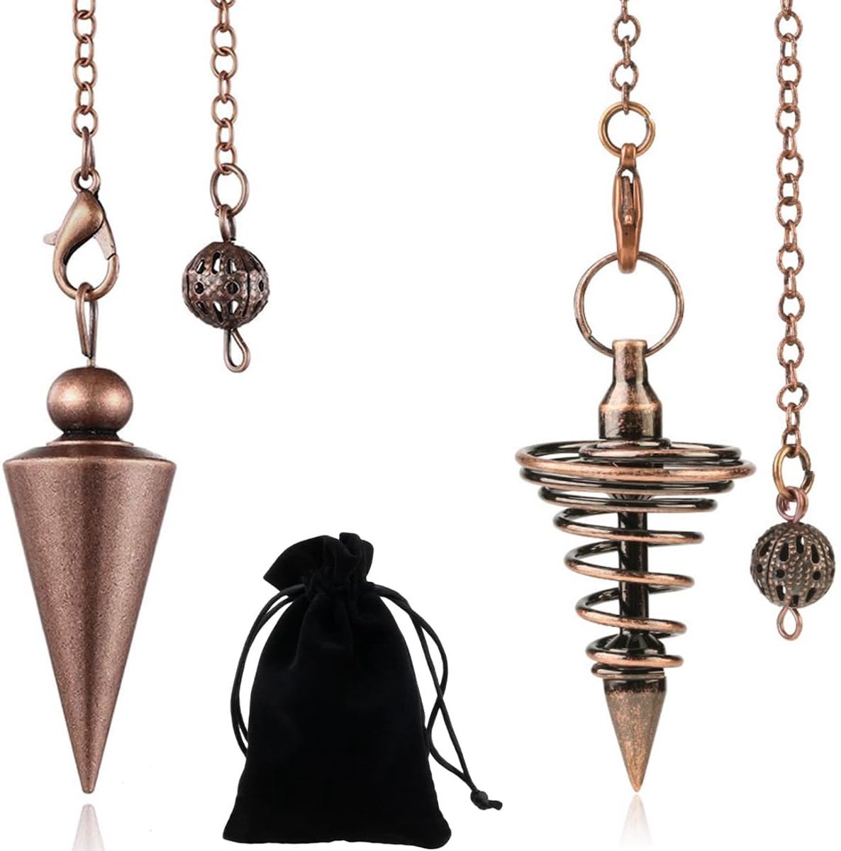 2 stuks stralingsdetectie slinger waarzeggerij slinger chakra metaal energie exorcisme Reiki behandeling