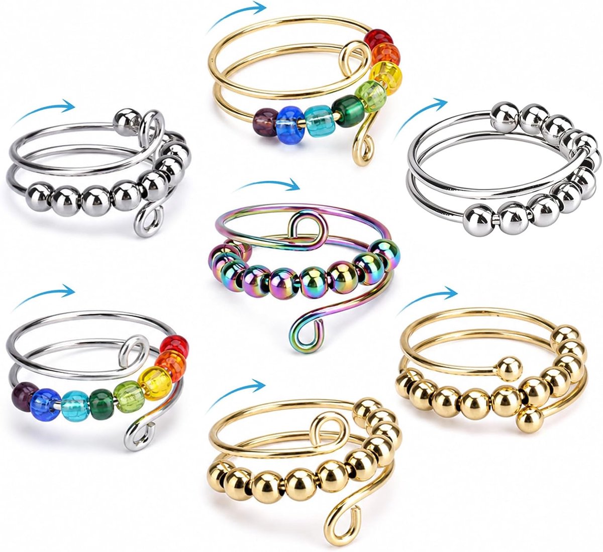 Angst ring open ring voor dames