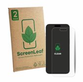 2 Stuks Screenprotector voor Apple iPhone 16 - Hoogwaardige Beschermfolie transparant