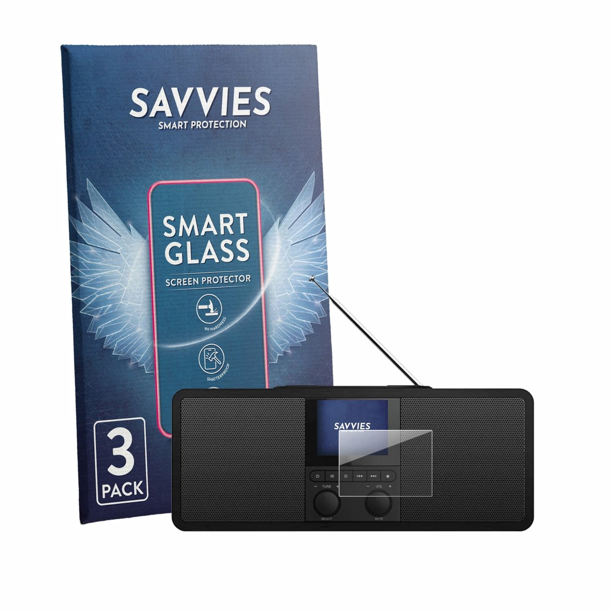 3 Stuks Savvies Screenprotector - geschikt voor Philips R8805 - beschermfolie glas transparant