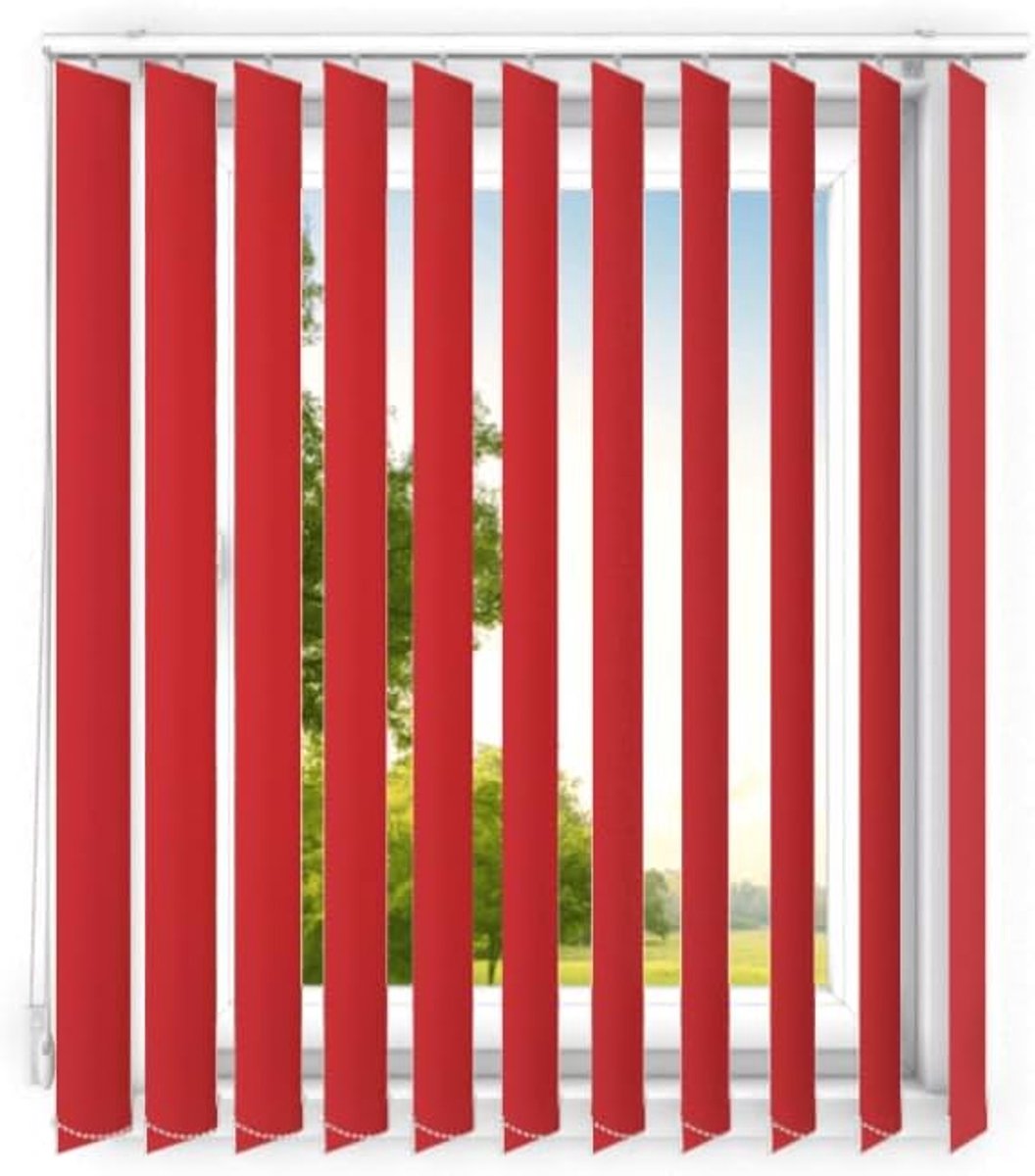 Lamellen - verduisterende lamellen voor kantoorwerkplekken en voor thuis - Slaapkamer Jaloezieën - Keuken Jaloezieën - 200x180 cm - Rood