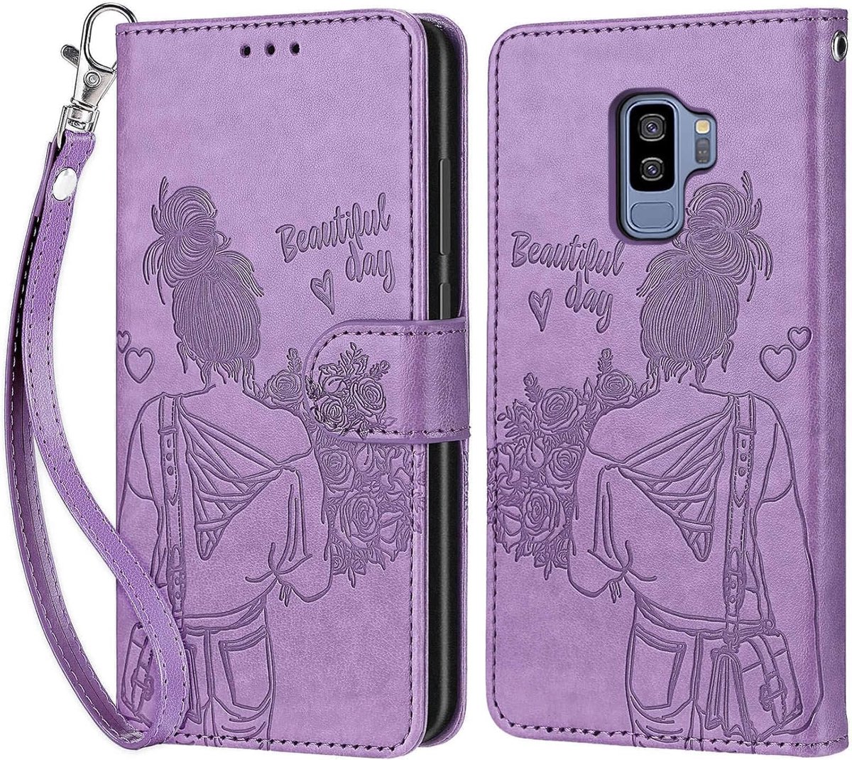 Telefoonhoesje voor Samsung Galaxy S9 Plus, paars