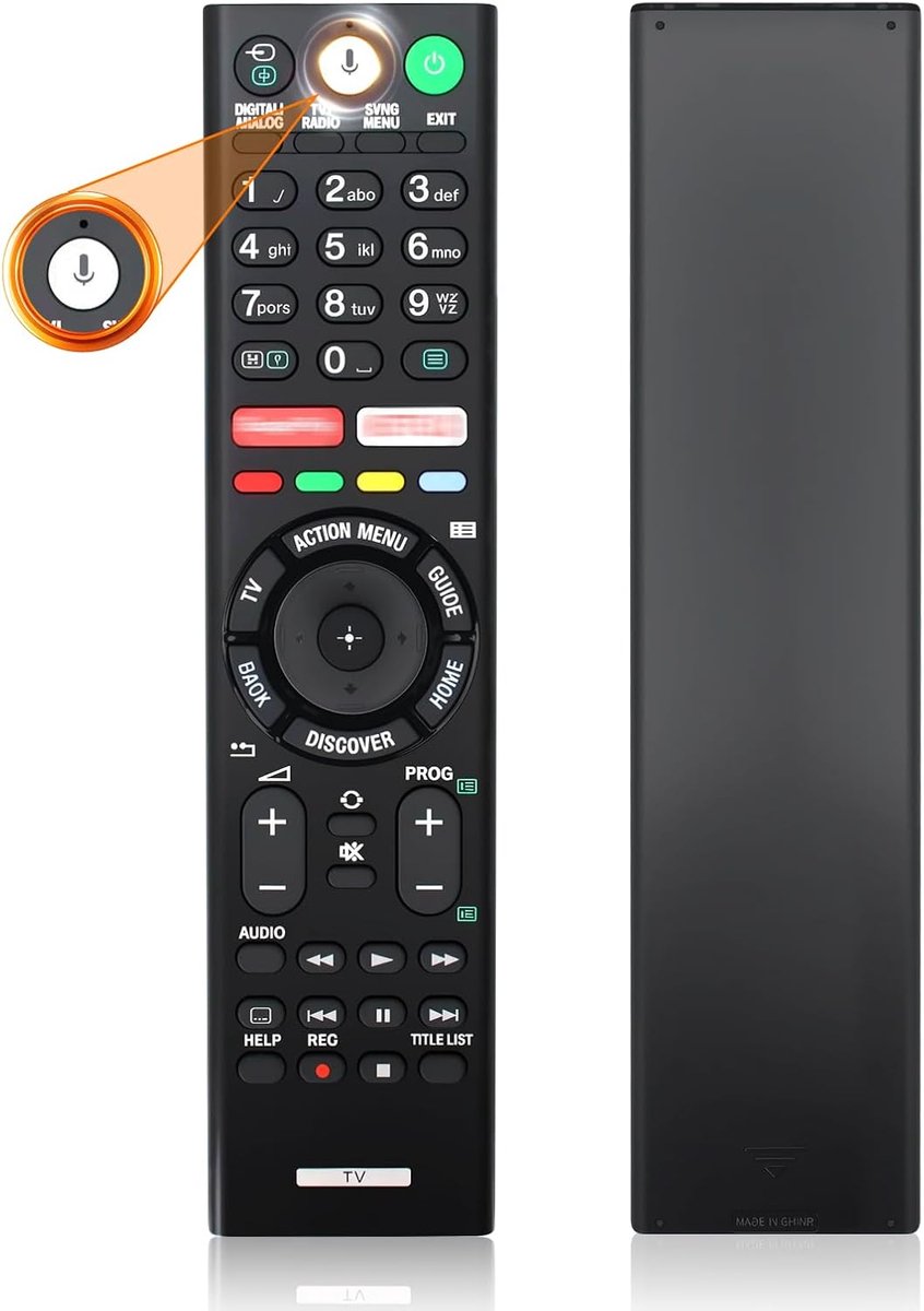 Vervanging voor afstandsbediening, spraakafstandsbediening met bluetooth, compatibel met alle 4K UHD LED LCD HD Smart TV's