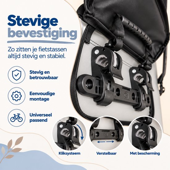 Morelia® Fietstas 100% Waterdicht ( 28 Liter Sage Green )- Incl Laptoptas & Achterlicht - Fietstassen - Fietstassen Electrische Fietsen - Fietstassen Enkel - Tarpaulin materiaal — afbeelding 3