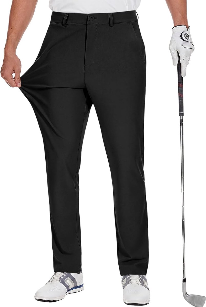 Golfbroek, stretch, ademende broek met zakken, slim fit, sneldrogende vrijetijdsbroek, lichte stoffen broek