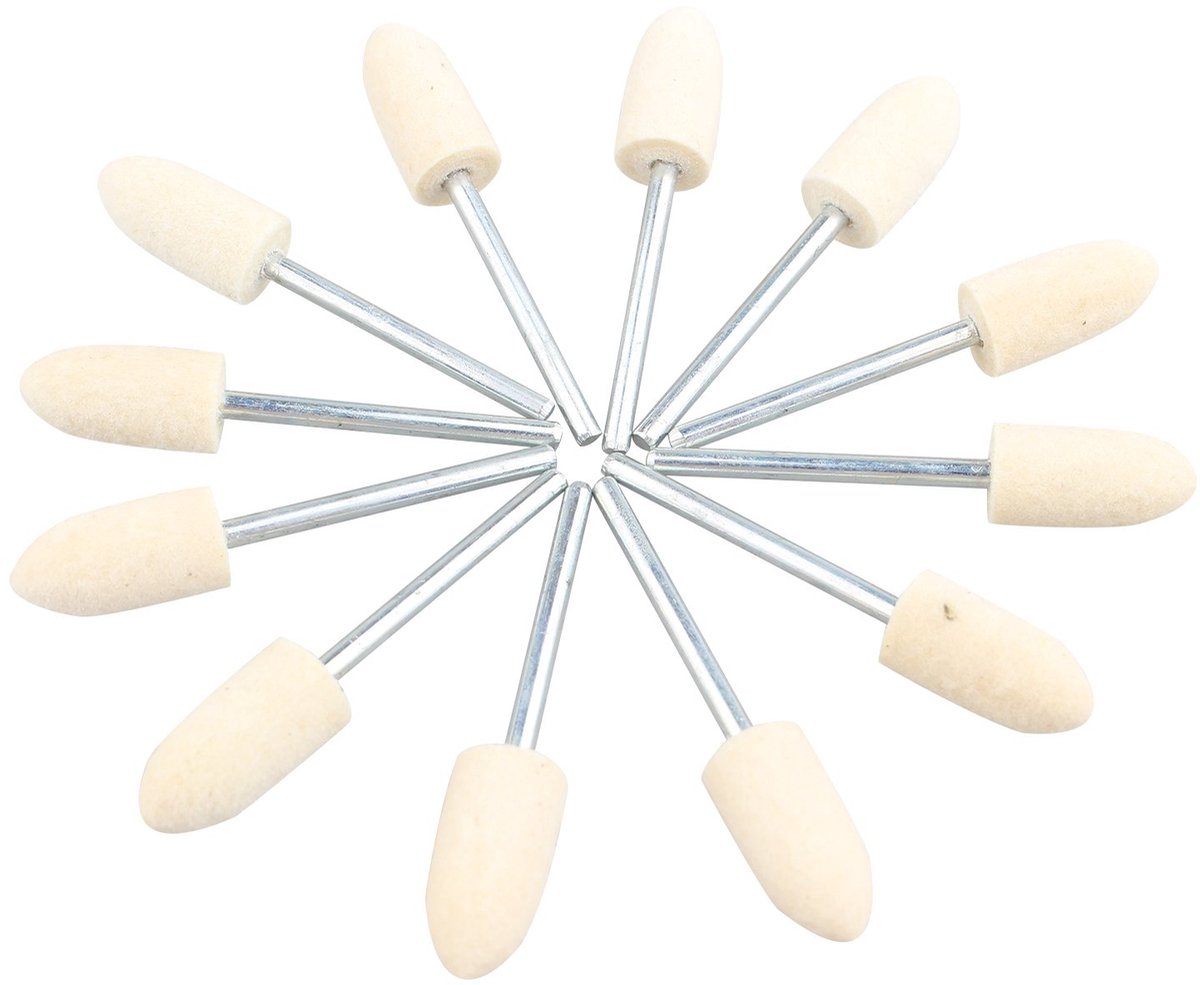 12pcs 8mm Conical Felt Polishing Pad, Felt Polishing Kit Tools for Jewelry, Glass, Stone, Ceramic, Nail Art