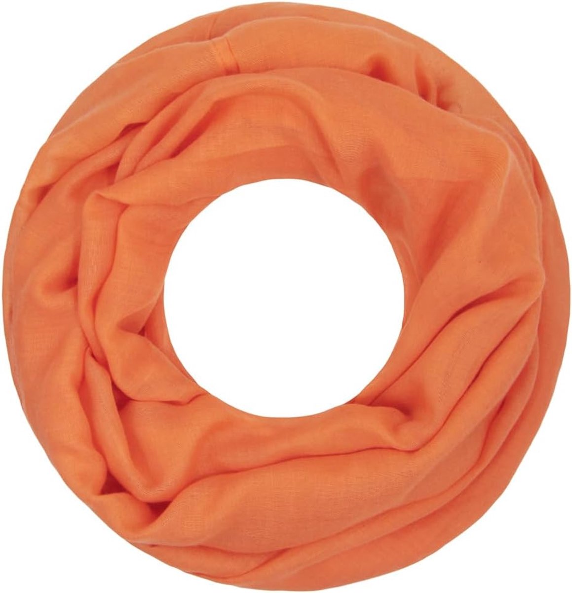 Loop Cary Basic sjaal dames sjaal colsjaal ronde sjaal halsdoeken effen loopsjaal eenkleurig, oranje
