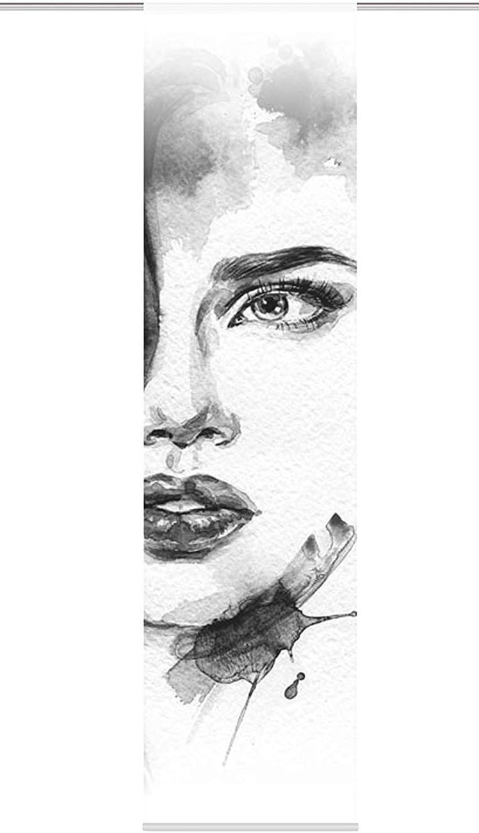 fashion Schuifgordijn, grijs, 245 x 60 cm